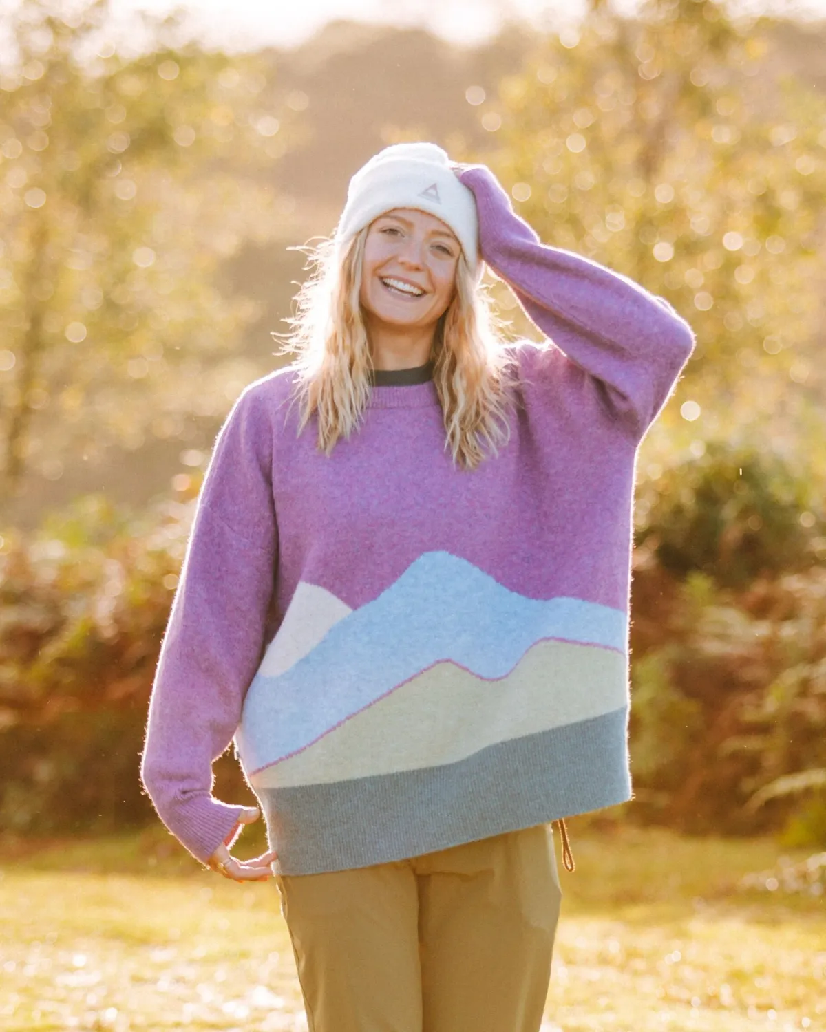 Knitwear|Sweaters|Passenger Vista Recycled Knitted Sweater - Rhubarb