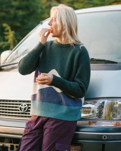 Knitwear|Sweaters|Passenger Vista Recycled Knitted Sweater - Rain Forest RainForest