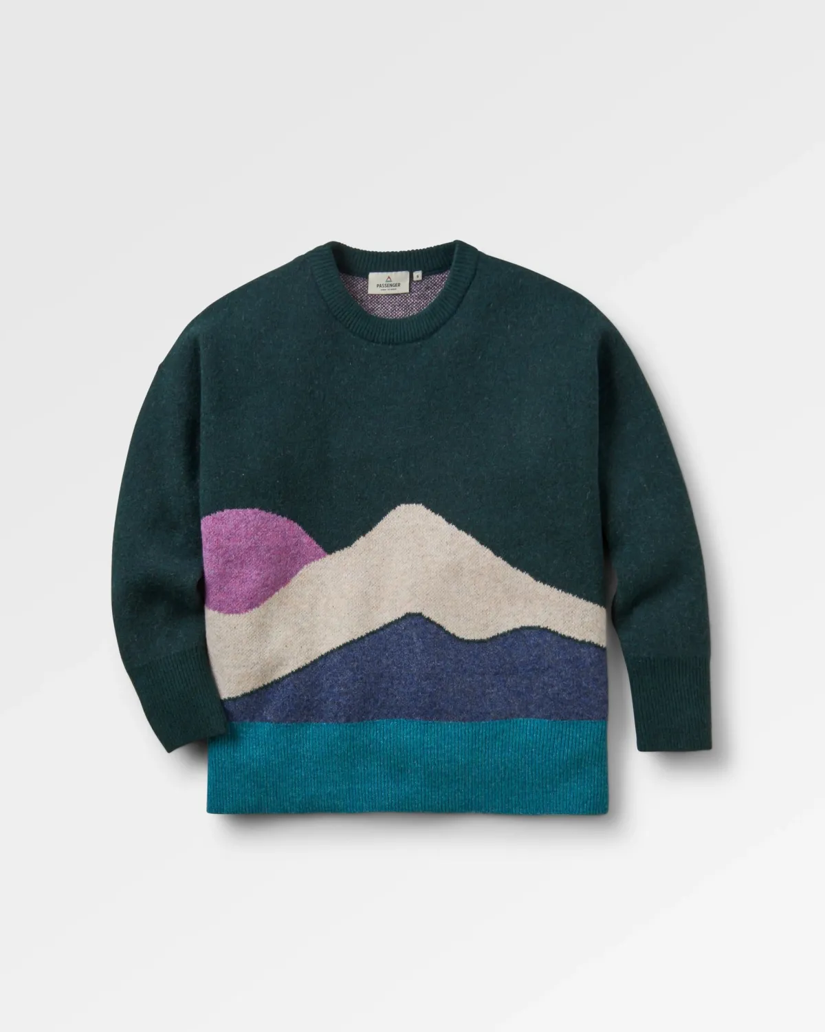 Knitwear|Sweaters|Passenger Vista Recycled Knitted Sweater - Rain Forest RainForest