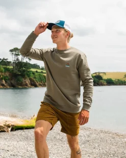Sweatshirts|Hoodies & Sweatshirts|Passenger Vita Organic Cotton Sweatshirt - Dusty Olive DustyOlive