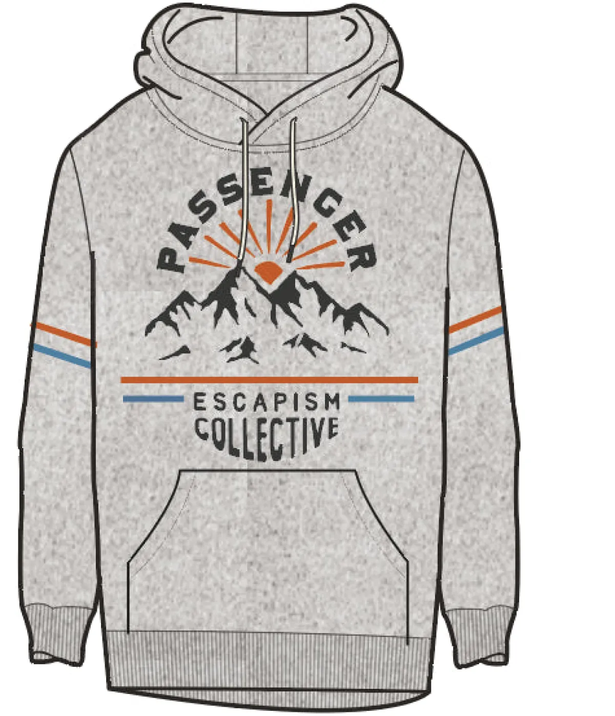 Hoodies|Passenger Wander Recycled Cotton Marl Hoodie - Gray Marl GrayMarl