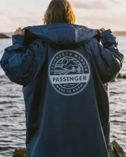 Surf Accessories|Surf Accessories|Passenger Waves Recycled Sherpa Lined Changing Robe - Rich Navy RichNavy
