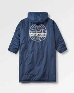 Surf Accessories|Surf Accessories|Passenger Waves Recycled Sherpa Lined Changing Robe - Rich Navy RichNavy