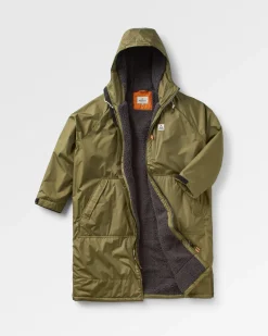 Changing Robes & Surf Ponchos|Changing Robes & Surf Ponchos|Passenger Waves Recycled Sherpa Lined Changing Robe - Khaki Green KhakiGreen