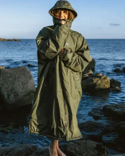 Changing Robes & Surf Ponchos|Changing Robes & Surf Ponchos|Passenger Waves Recycled Sherpa Lined Changing Robe - Khaki Green KhakiGreen