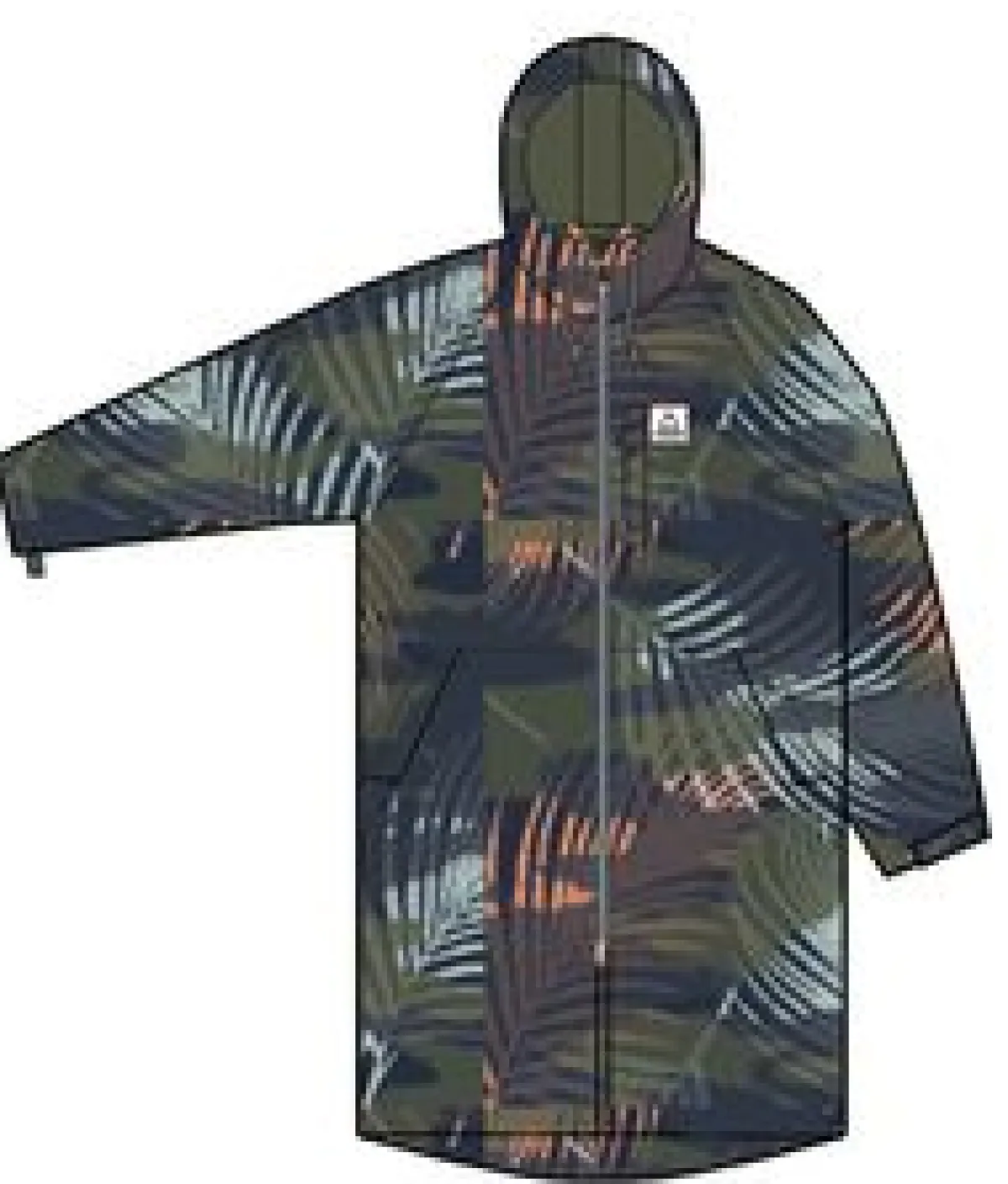 Changing Robes & Surf Ponchos|Changing Robes & Surf Ponchos|Passenger Waves Recycled Sherpa Lined Changing Robe - Palm Camo Apricot PalmCamoApricot