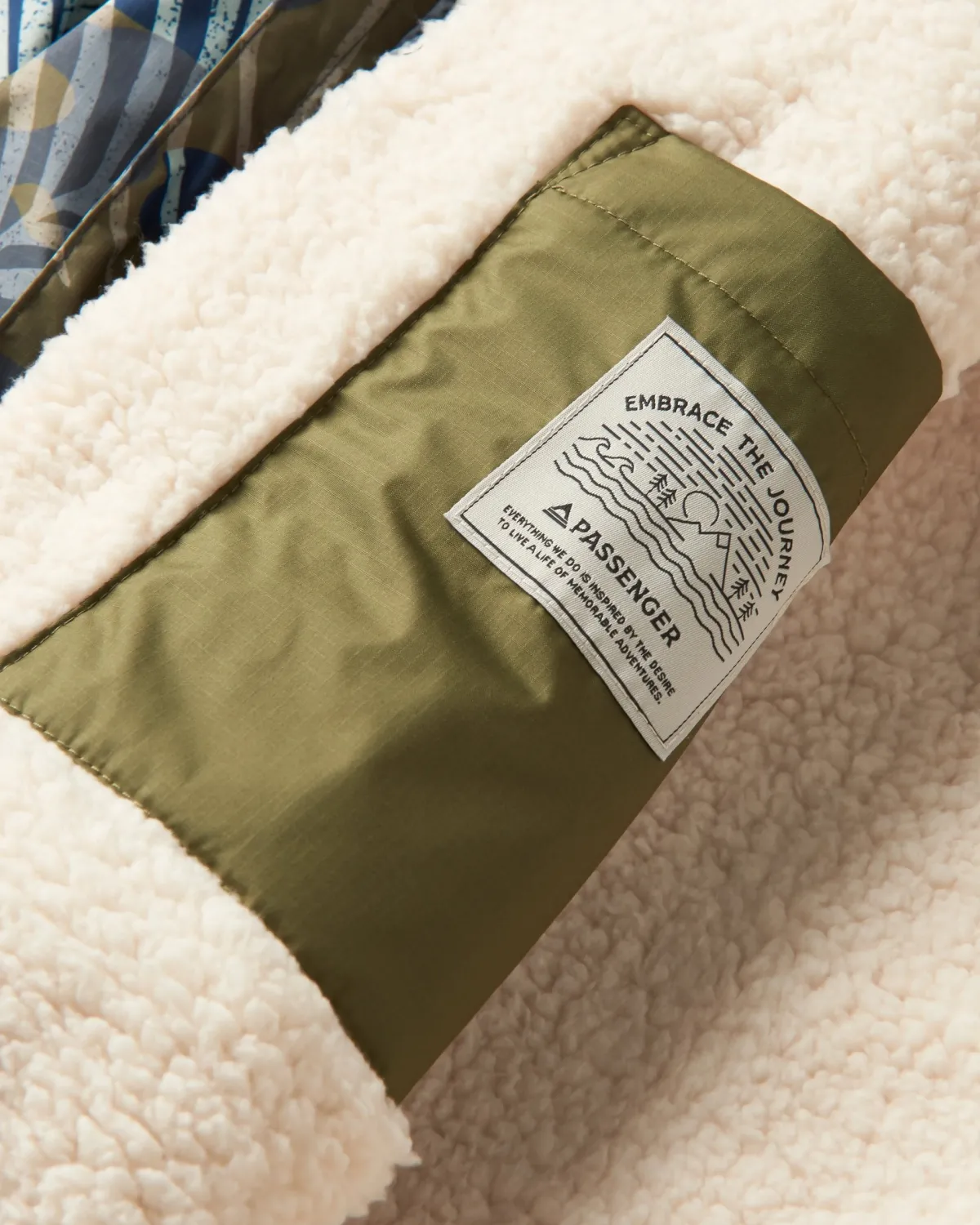 Changing Robes & Surf Ponchos|Changing Robes & Surf Ponchos|Passenger Waves Recycled Sherpa Lined Changing Robe - Palm Camo Apricot PalmCamoApricot