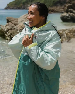 Changing Robes|Changing Robes & Surf Ponchos|Passenger Waves Recycled Sherpa Lined Changing Robe - Surf Spray/Deep Sea SurfSpray/DeepSea