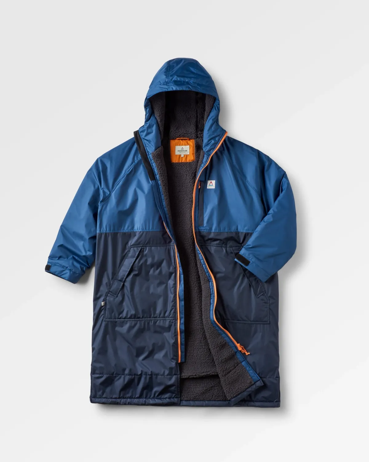 Surf Accessories|Surf Accessories|Passenger Waves Recycled Sherpa Lined Changing Robe - Dark Denim/ Deep Navy DarkDenim/DeepNavy