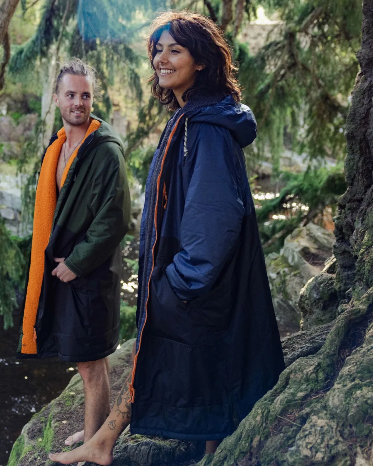 Surf Accessories|Surf Accessories|Passenger Waves Recycled Sherpa Lined Changing Robe - Dark Denim/ Deep Navy DarkDenim/DeepNavy