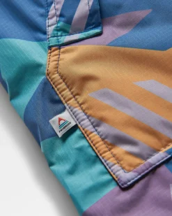 Surf Accessories|Surf Accessories|Passenger Waves Recycled Sherpa Lined Changing Robe - Deep Blue Camo Pattern DeepBlueCamoPattern