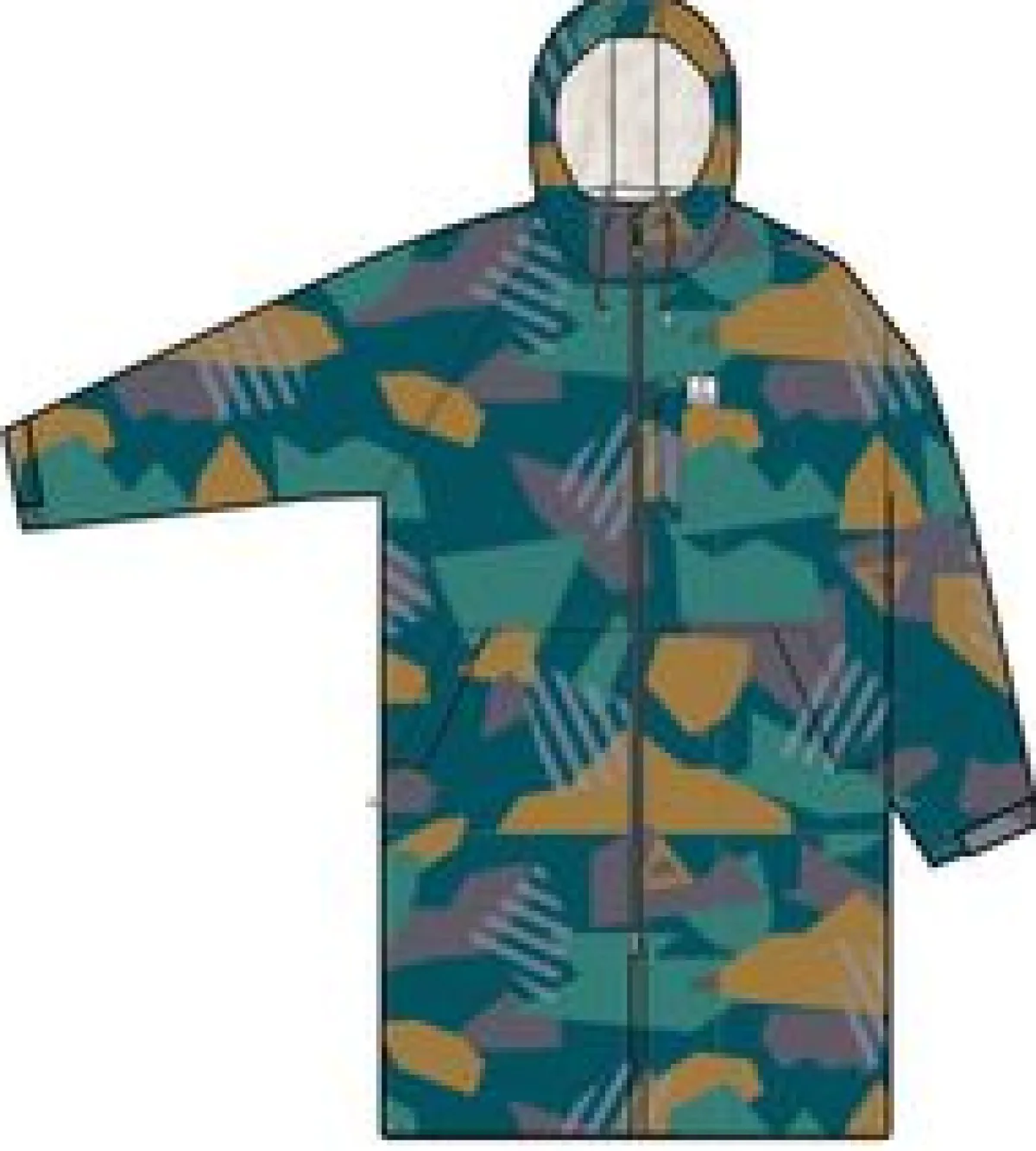 Surf Accessories|Surf Accessories|Passenger Waves Recycled Sherpa Lined Changing Robe - Deep Blue Camo Pattern DeepBlueCamoPattern