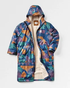 Changing Robes|Changing Robes & Ponchos|Passenger Waves Recycled Sherpa-Lined Changing Robe - Deep Blue Camo Pattern DeepBlueCamoPattern