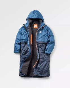Accessories|Surf Accessories|Passenger Waves Recycled Sherpa-Lined Changing Robe - Dark Denim/ Deep Navy DarkDenim/DeepNavy