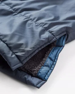 Accessories|Surf Accessories|Passenger Waves Recycled Sherpa-Lined Changing Robe - Dark Denim/ Deep Navy DarkDenim/DeepNavy