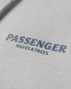 Hoodies|Passenger Waves u0026 Trees Organic Cotton Hoodie - Steel Gray SteelGray