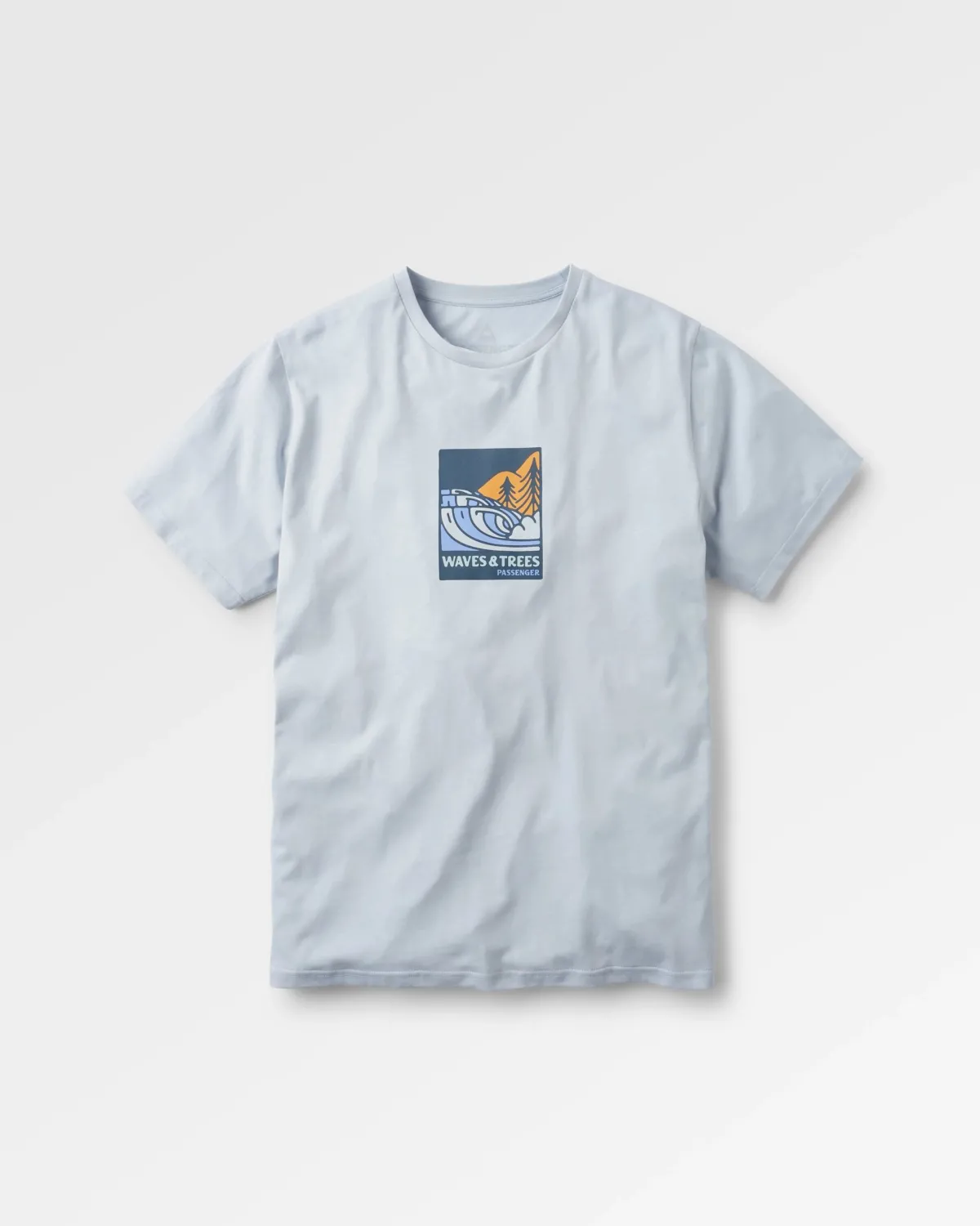 T-Shirts & Tank Tops|Passenger Waves u0026 Trees Organic Cotton T-Shirt - Gray Blue GrayBlue