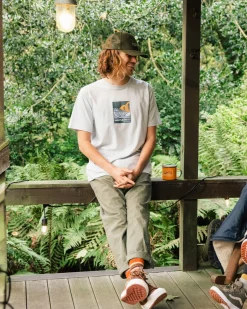 T-Shirts & Tank Tops|Passenger Waves u0026 Trees Organic Cotton T-Shirt - Gray Blue GrayBlue