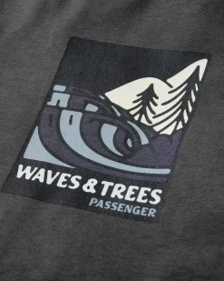 T-Shirts & Tank Tops|Passenger Waves u0026 Trees Organic Cotton T-Shirt - Charcoal