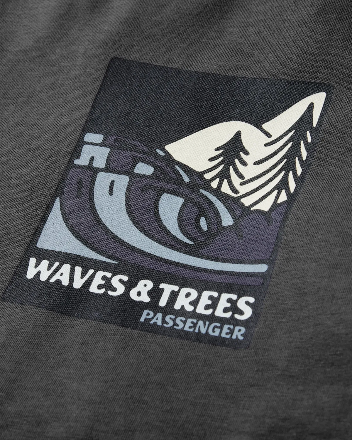 T-Shirts & Tank Tops|Passenger Waves u0026 Trees Organic Cotton T-Shirt - Charcoal
