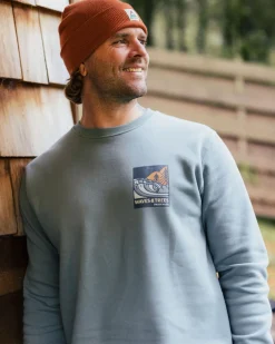 Hoodies & Sweatshirts|Passenger Waves u0026 Trees Organic Cotton Long Sleeve Sweatshirt - Stormy Sea StormySea