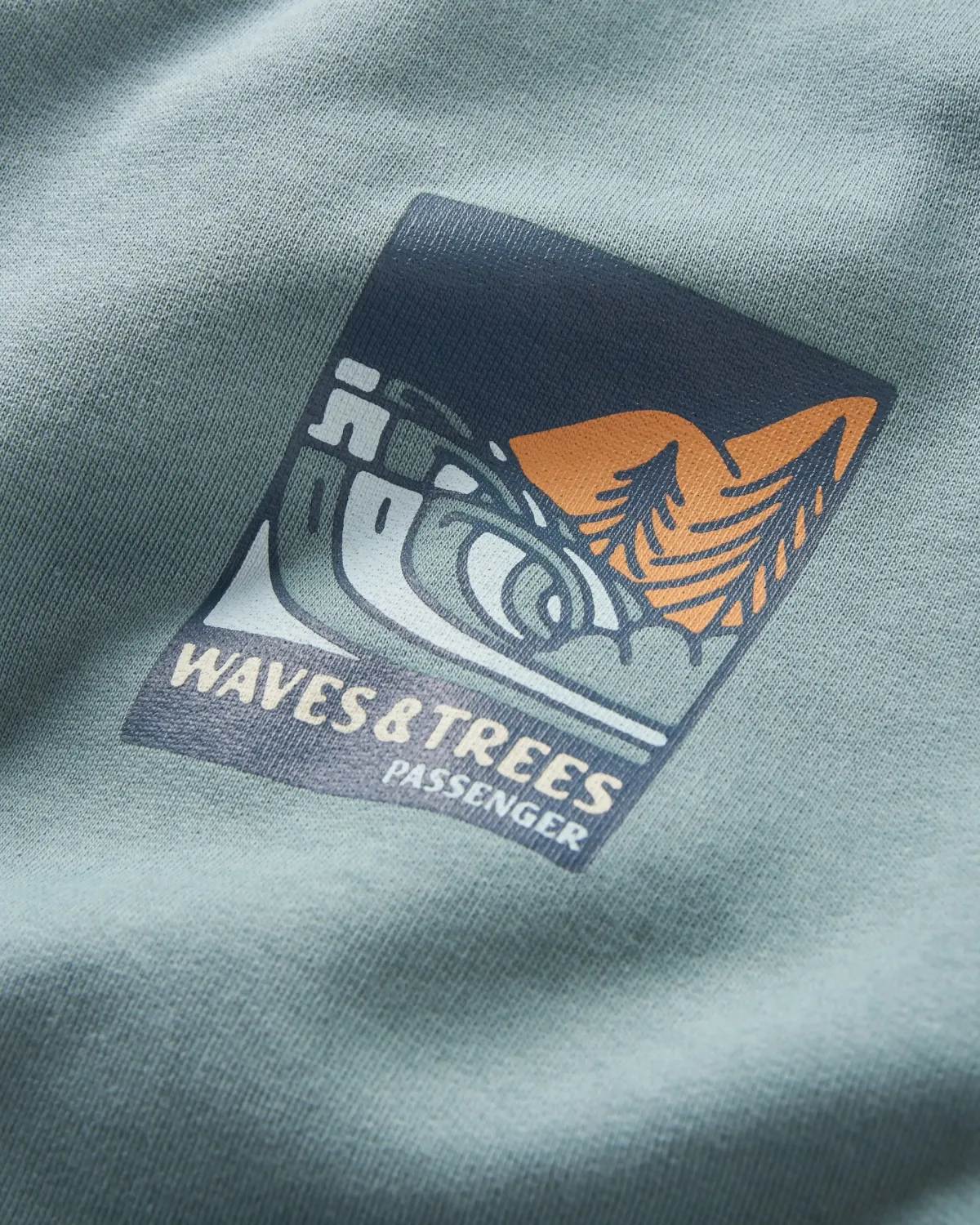 Hoodies & Sweatshirts|Passenger Waves u0026 Trees Organic Cotton Long Sleeve Sweatshirt - Stormy Sea StormySea