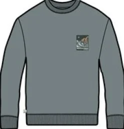 Hoodies & Sweatshirts|Passenger Waves u0026 Trees Organic Cotton Long Sleeve Sweatshirt - Stormy Sea StormySea