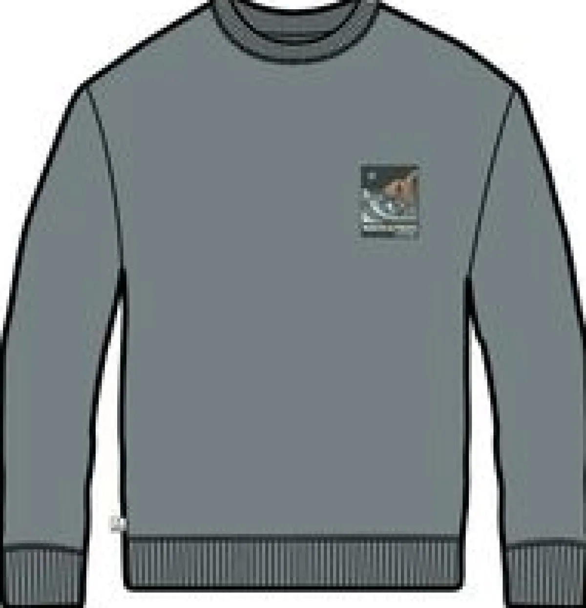 Hoodies & Sweatshirts|Passenger Waves u0026 Trees Organic Cotton Long Sleeve Sweatshirt - Stormy Sea StormySea