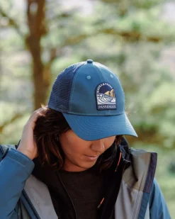 Hats & Caps|Passenger Waves u0026 Trees Organic Cotton Trucker Hat - Tidal Blue TidalBlue