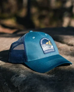 Hats & Caps|Passenger Waves u0026 Trees Organic Cotton Trucker Hat - Tidal Blue TidalBlue