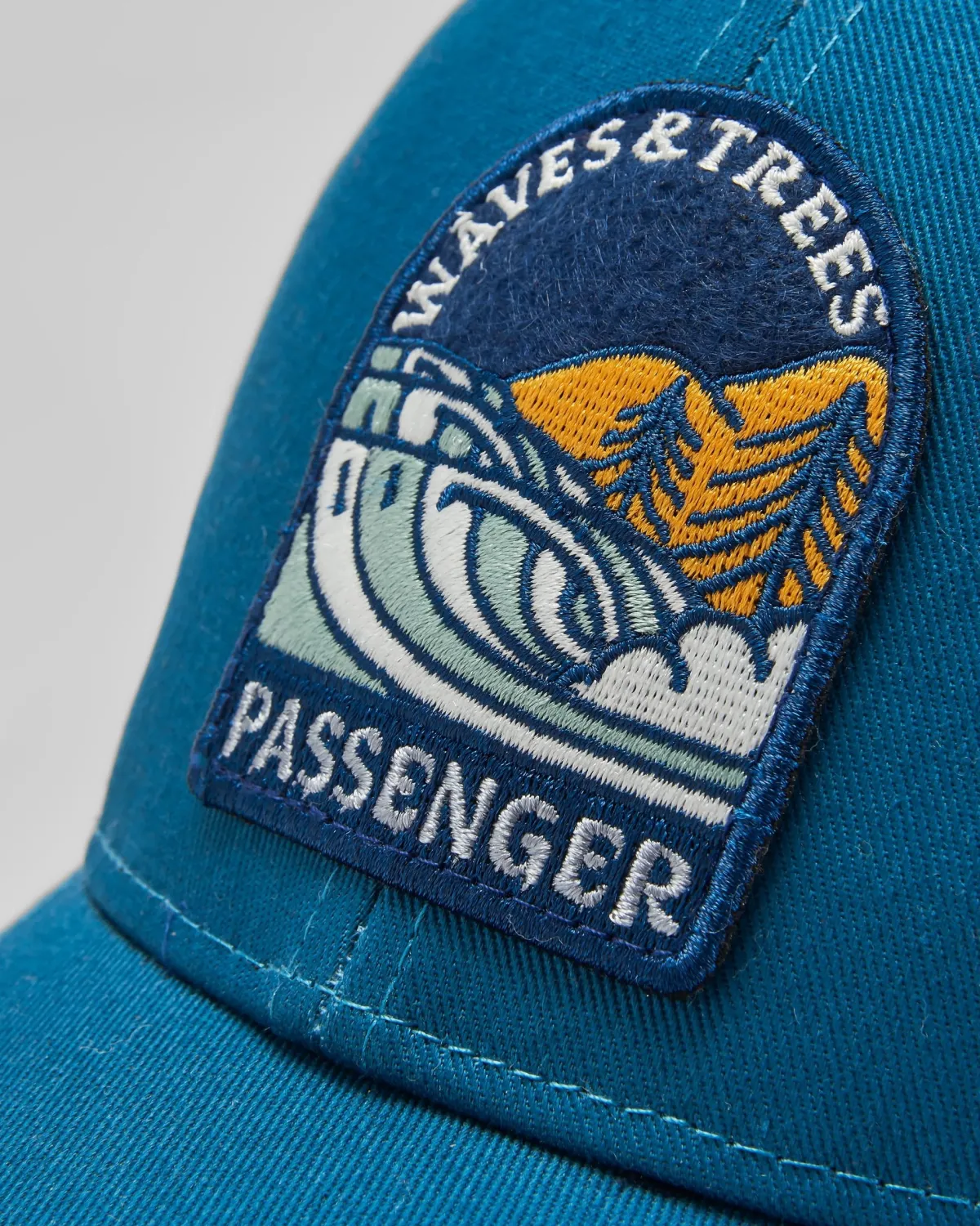Hats & Caps|Passenger Waves u0026 Trees Organic Cotton Trucker Hat - Tidal Blue TidalBlue