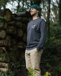 Sweatshirts|Hoodies & Sweatshirts|Passenger Waves u0026 Trees Organic Cotton Long Sleeve Sweatshirt - Charcoal