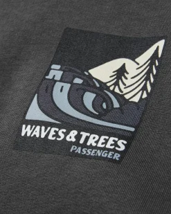 Sweatshirts|Hoodies & Sweatshirts|Passenger Waves u0026 Trees Organic Cotton Long Sleeve Sweatshirt - Charcoal
