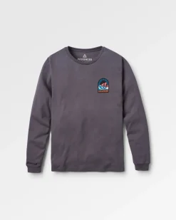 T-Shirts & Tank Tops|Passenger Waves u0026 Trees Recycled Long Sleeve T-Shirt - Charcoal