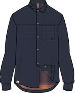 Shirts|Shirts|Passenger Way Flannel Lined Long Sleeve Shirt - Rich Navy RichNavy