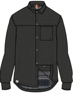 Shirts|Shirts|Passenger Way Flannel Lined Long Sleeve Shirt - Black