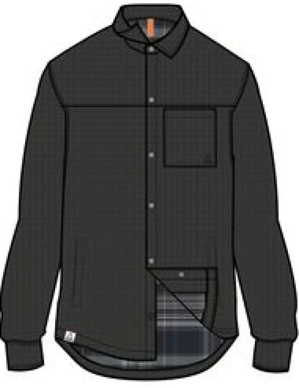Shirts|Shirts|Passenger Way Flannel Lined Long Sleeve Shirt - Black