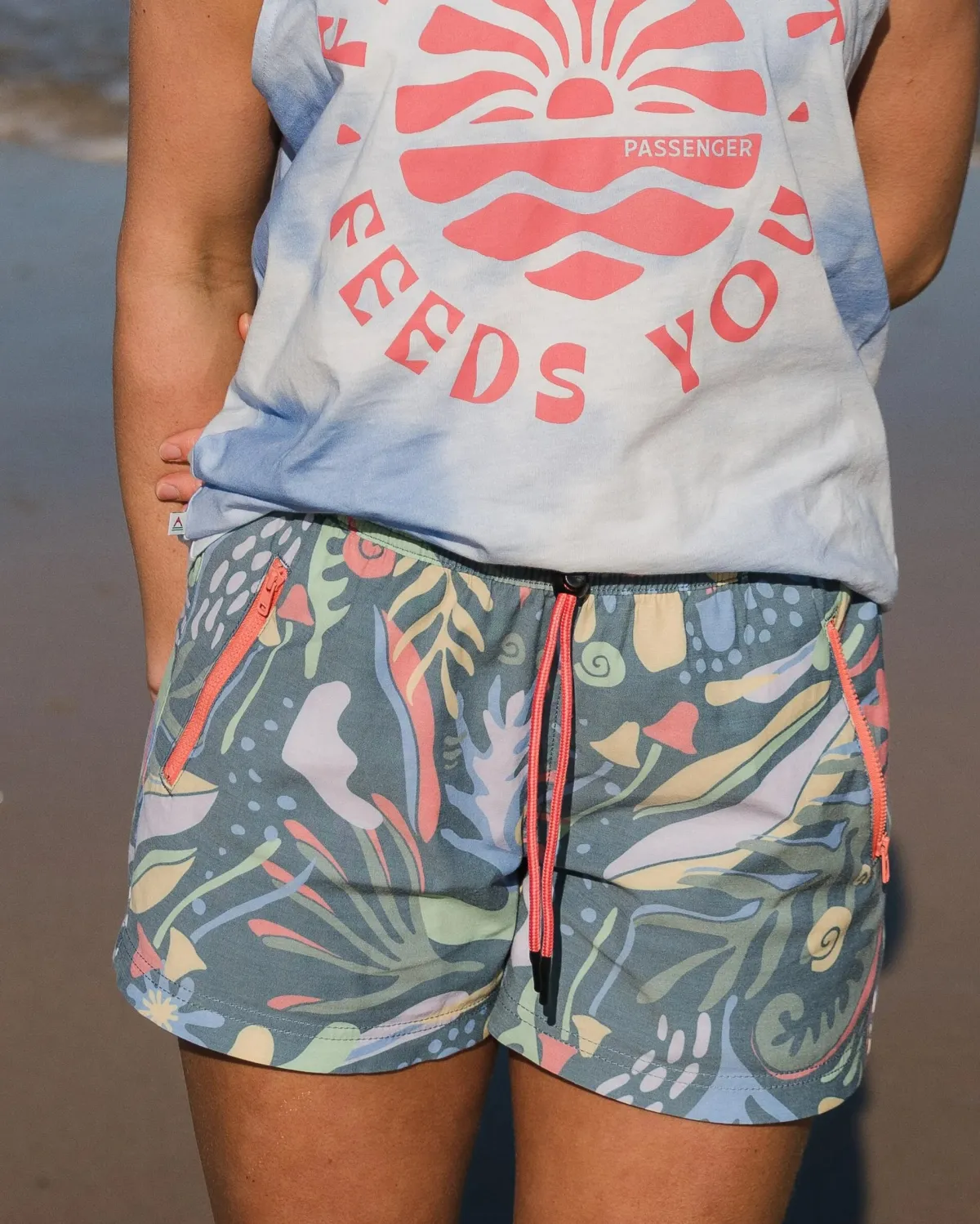 Shorts|Surf Accessories|Passenger Way Out All Purpose Shorts - Abstract Seaweed Tidal Blue AbstractSeaweedTidalBlue