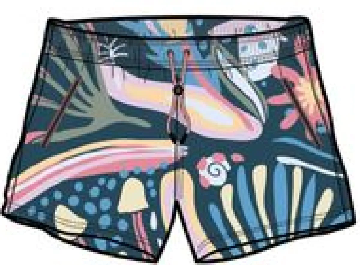 Shorts|Surf Accessories|Passenger Way Out All Purpose Shorts - Abstract Seaweed Tidal Blue AbstractSeaweedTidalBlue