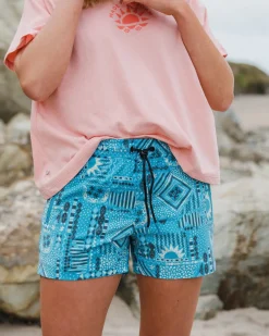 Shorts|Shorts|Passenger Way Out Recycled All Purpose Shorts - Vintage Patchwork Blue Pool VintagePatchworkBluePool