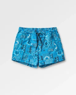 Shorts|Shorts|Passenger Way Out Recycled All Purpose Shorts - Vintage Patchwork Blue Pool VintagePatchworkBluePool