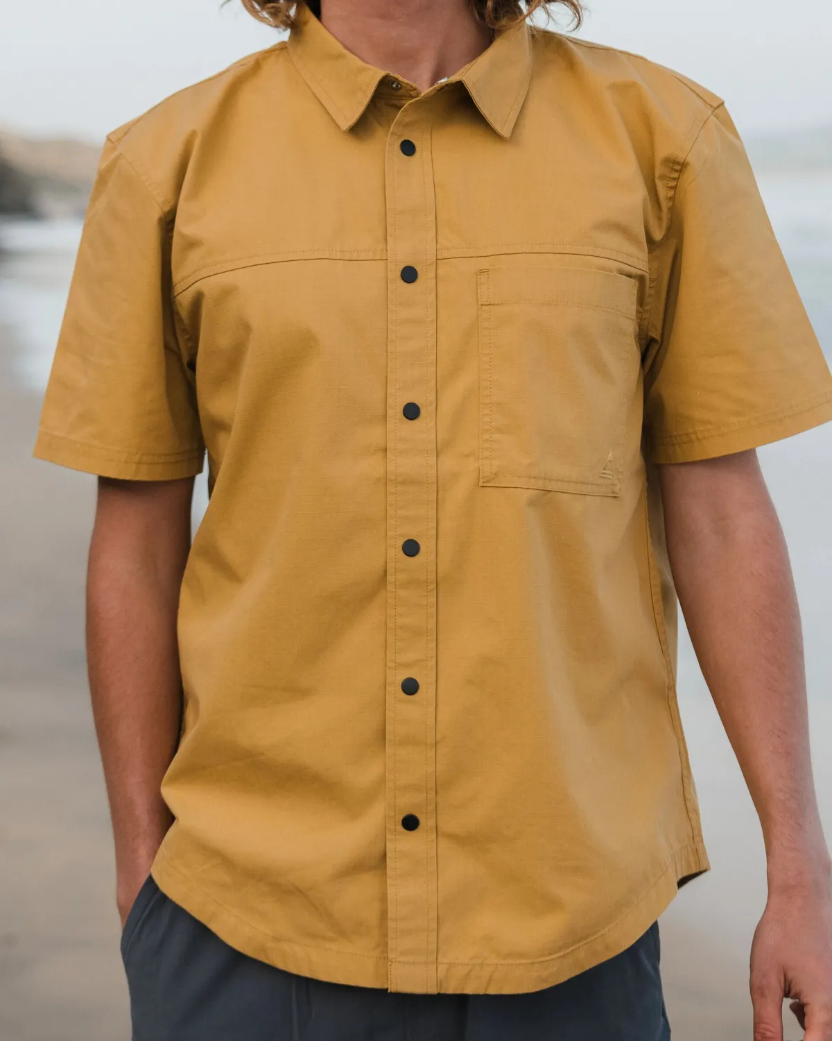 Shirts|Passenger Way Ripstop Short Sleeve Shirt - Mustard Gold MustardGold