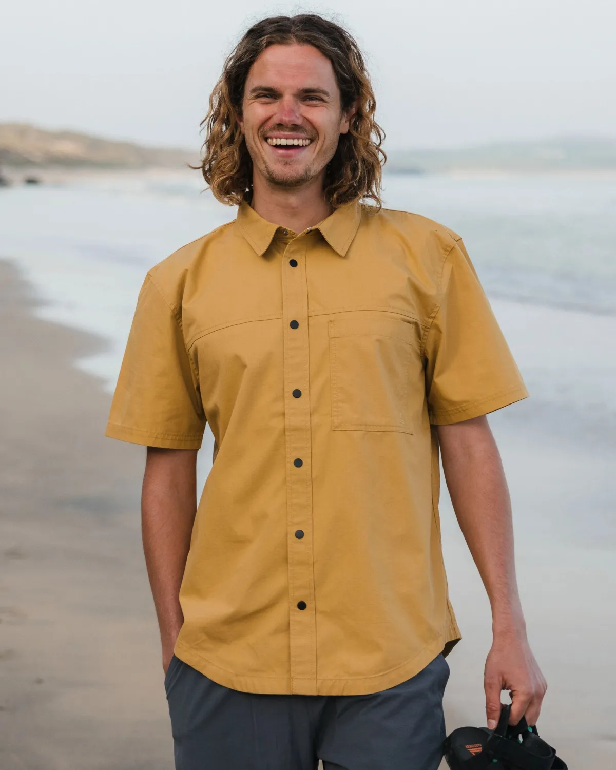 Shirts|Passenger Way Ripstop Short Sleeve Shirt - Mustard Gold MustardGold