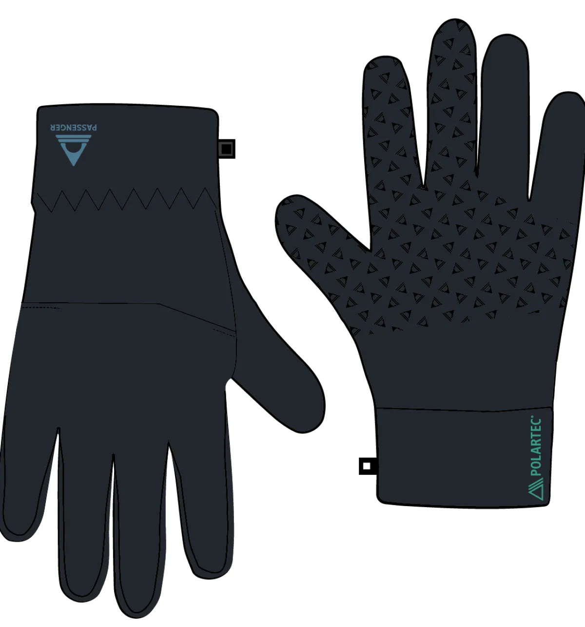 Gloves|Accessories|Passenger Wintergreen Recycled Polartec® Thermal Gloves - Black