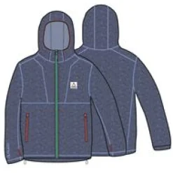 Hoodies|Tops|Passenger Women's Crest Recycled Polartec Fleece Hoodie - Dark Denim Marl DarkDenimMarl
