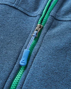 Hoodies|Tops|Passenger Women's Crest Recycled Polartec Fleece Hoodie - Dark Denim Marl DarkDenimMarl