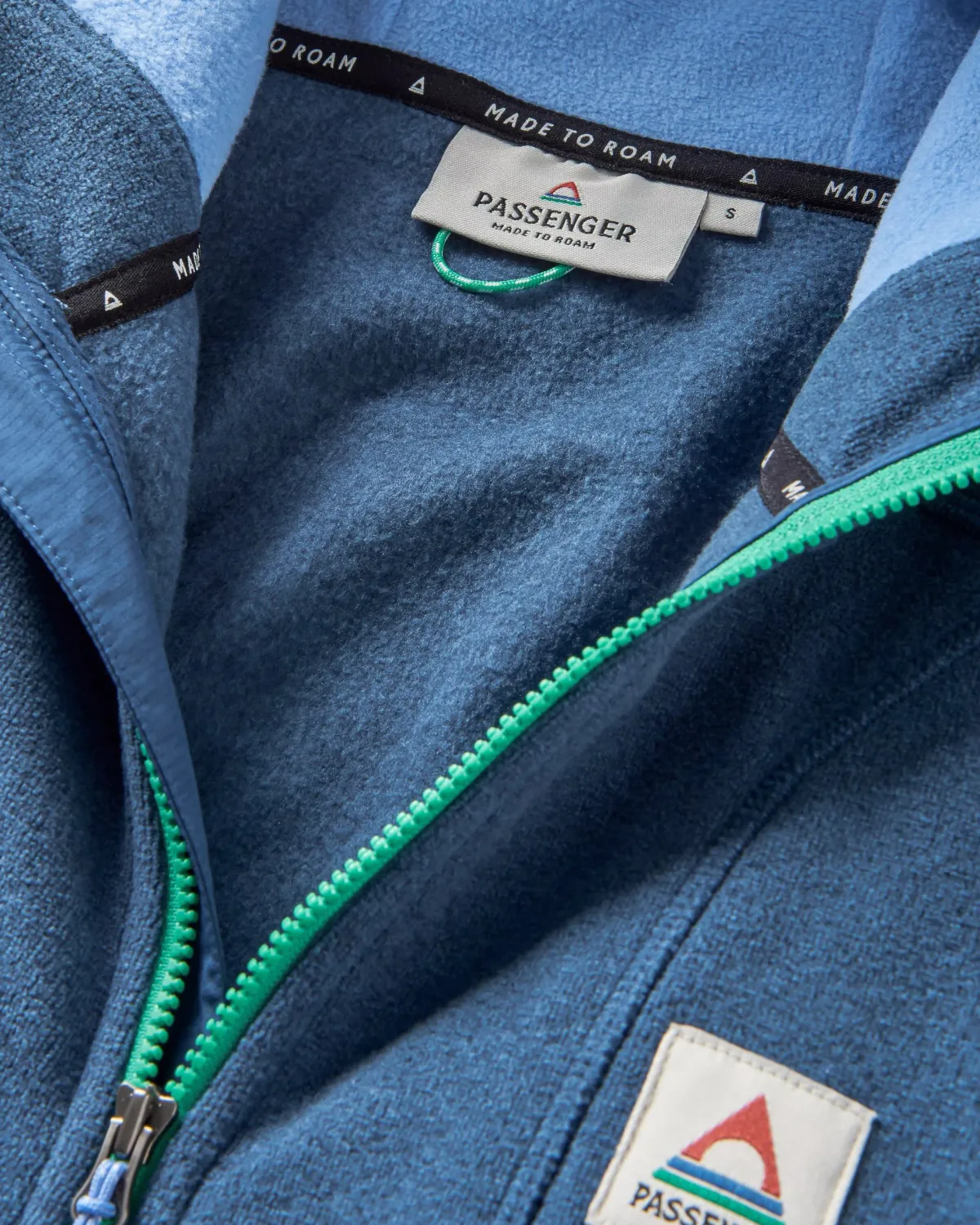 Hoodies|Tops|Passenger Women's Crest Recycled Polartec Fleece Hoodie - Dark Denim Marl DarkDenimMarl