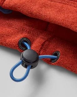 Hoodies|Outdoor Active|Passenger Women's Crest Recycled Polartec Fleece Hoodie - Red Ochre RedOchre
