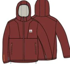 Hoodies|Outdoor Active|Passenger Women's Crest Recycled Polartec Fleece Hoodie - Red Ochre RedOchre