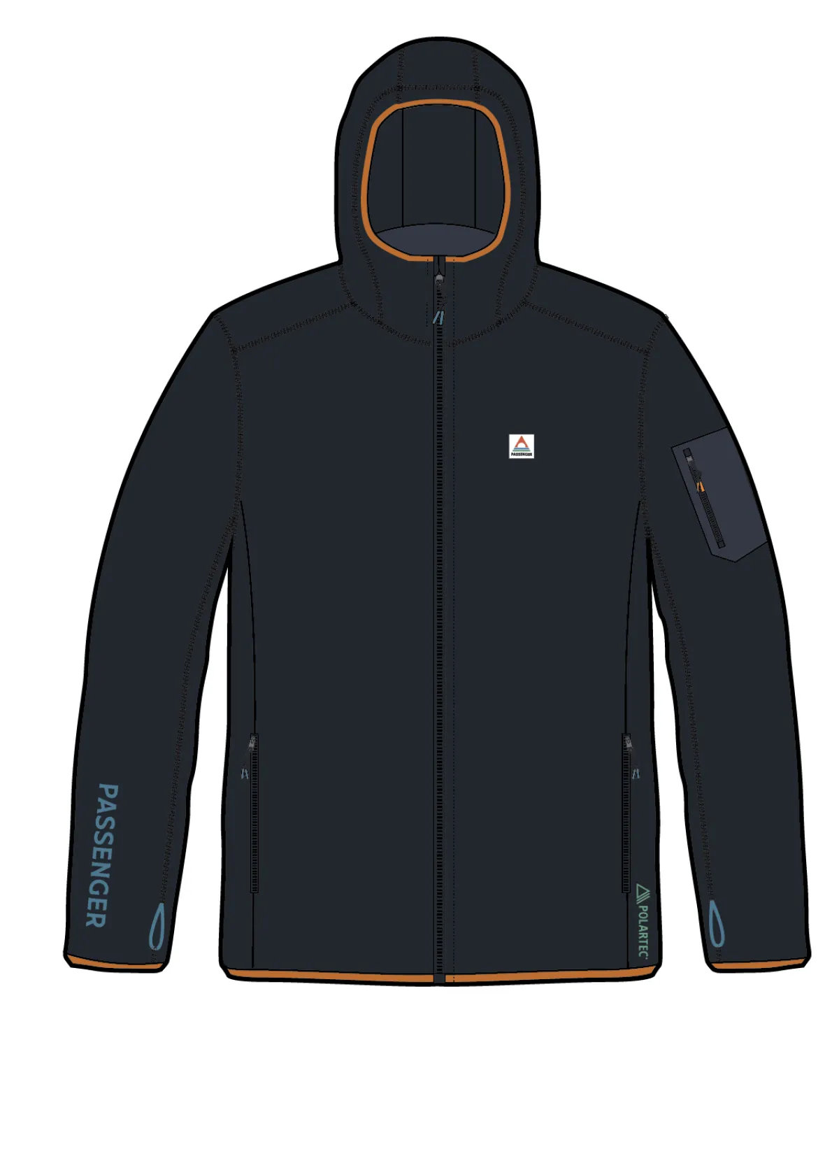 Fleece|Hoodies|Passenger Women's Wintergreen Recycled Polartec® Fleece Hoodie - Black